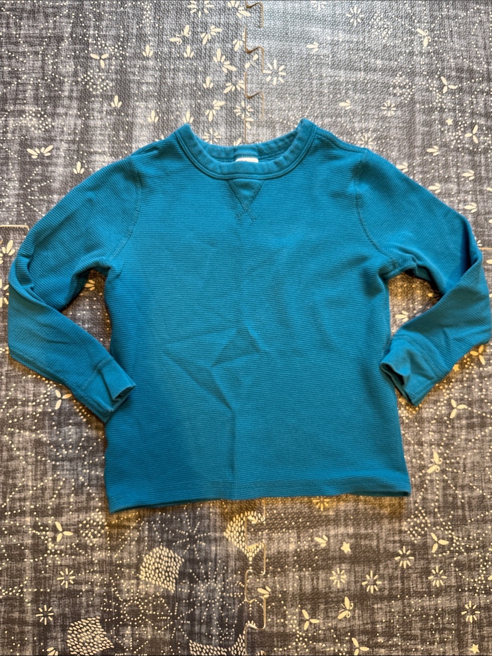 Hanna 6-7 Teal Waffle